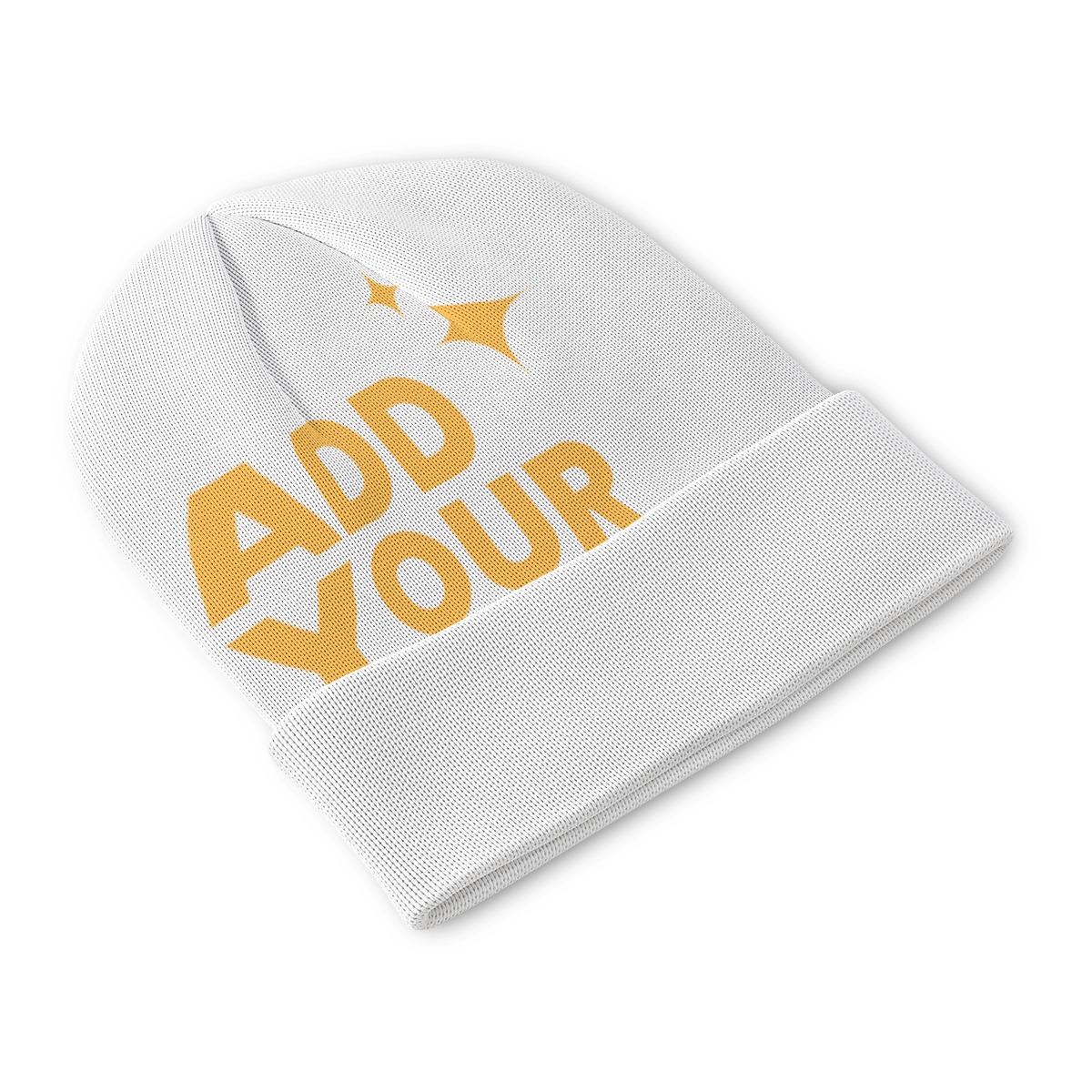 DHgatepod All Over Print Beanie - Double Sided Pattern, Foldable Brim, 100% Polyester Skull Cap for Winter Warmth & Fashion