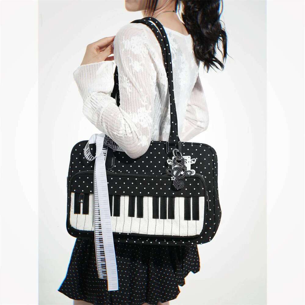 Designer Luxury European And American Fashion Personalized Abi Polka Dot Piano Appearance Design Square Women New Original Shoulder Bag Tide