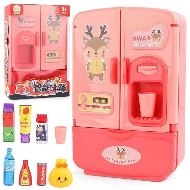 Mini Doll Fridge Fashion Furniture Kitchen Refrigerator For Accessories For Doll Dream House Play Toys Kids Pretend Play C250922