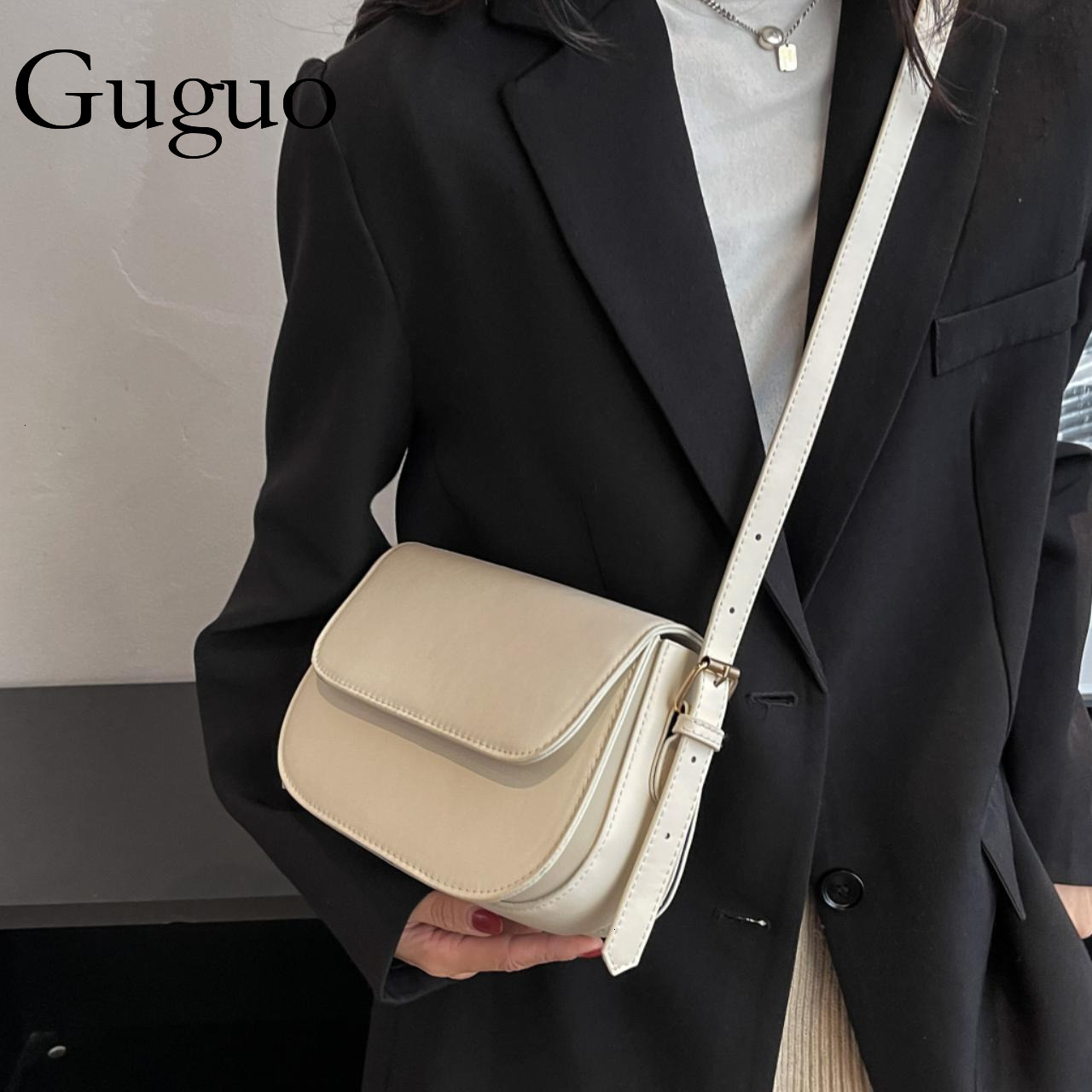 Guguo Designer Bag Luxury Bag Trendy Hot-selling Small Bag For Women 2025 Autumn Winter New Fashion Versatile Shoulder Underarm Bag Simple Niche Cross