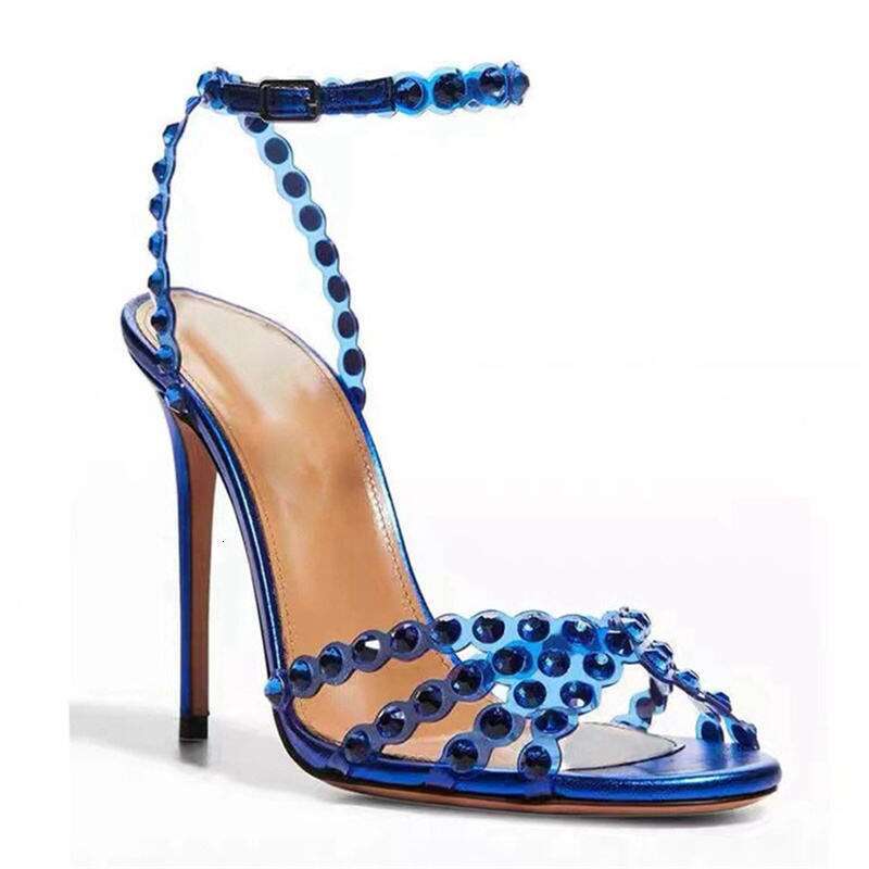 Custom New Style High Heel With Rhinestones Open Toe Customized Stiletto Shoes Ladies Sandals