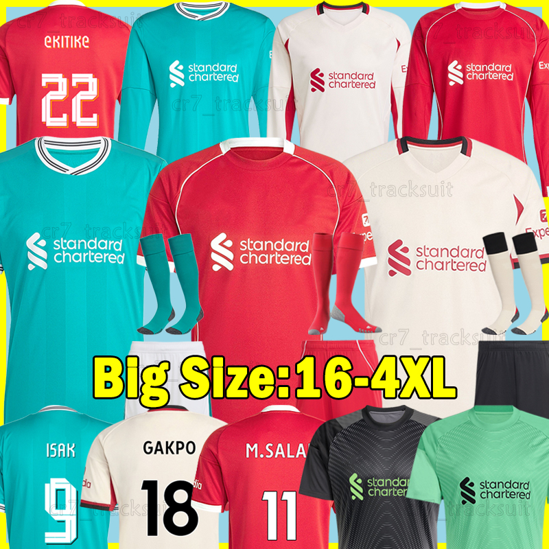 XXXL 4XL 25 26 GAKPO WIRTZ Soccer Jerseys 2025 2026 ISAK EKITIKE FRIMPONG KERKEZ Football Shirts SZOBOSZLAI MAC ALLISTER goalkeeper A.BECKER Men Uniforms Kids Kits
