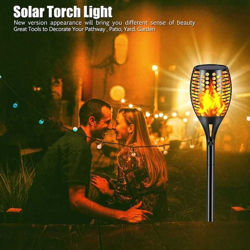 2025 12PCS Solar Flame Torch Light Flickering Light Waterproof Garden Decoration Outdoor Lawn Path Yard Patio Floor Lamp C250922