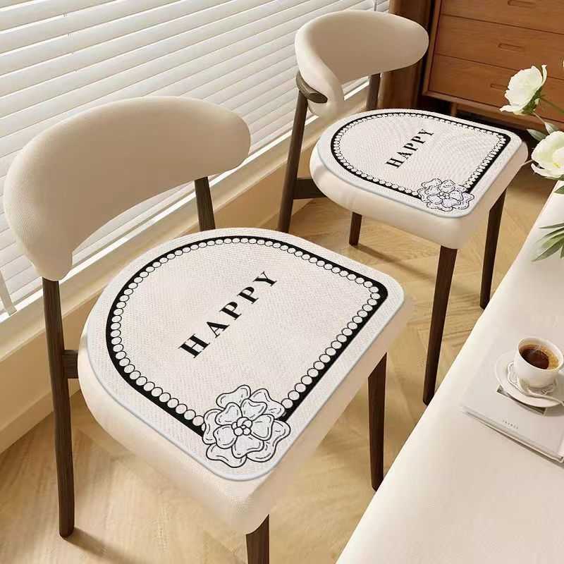 French Style Ice Silk Seat Cushion Summer Cool Breathable Chair Cushion Home Dining Chair Office Cushion Student Ice Feel Butt Cushion C250922