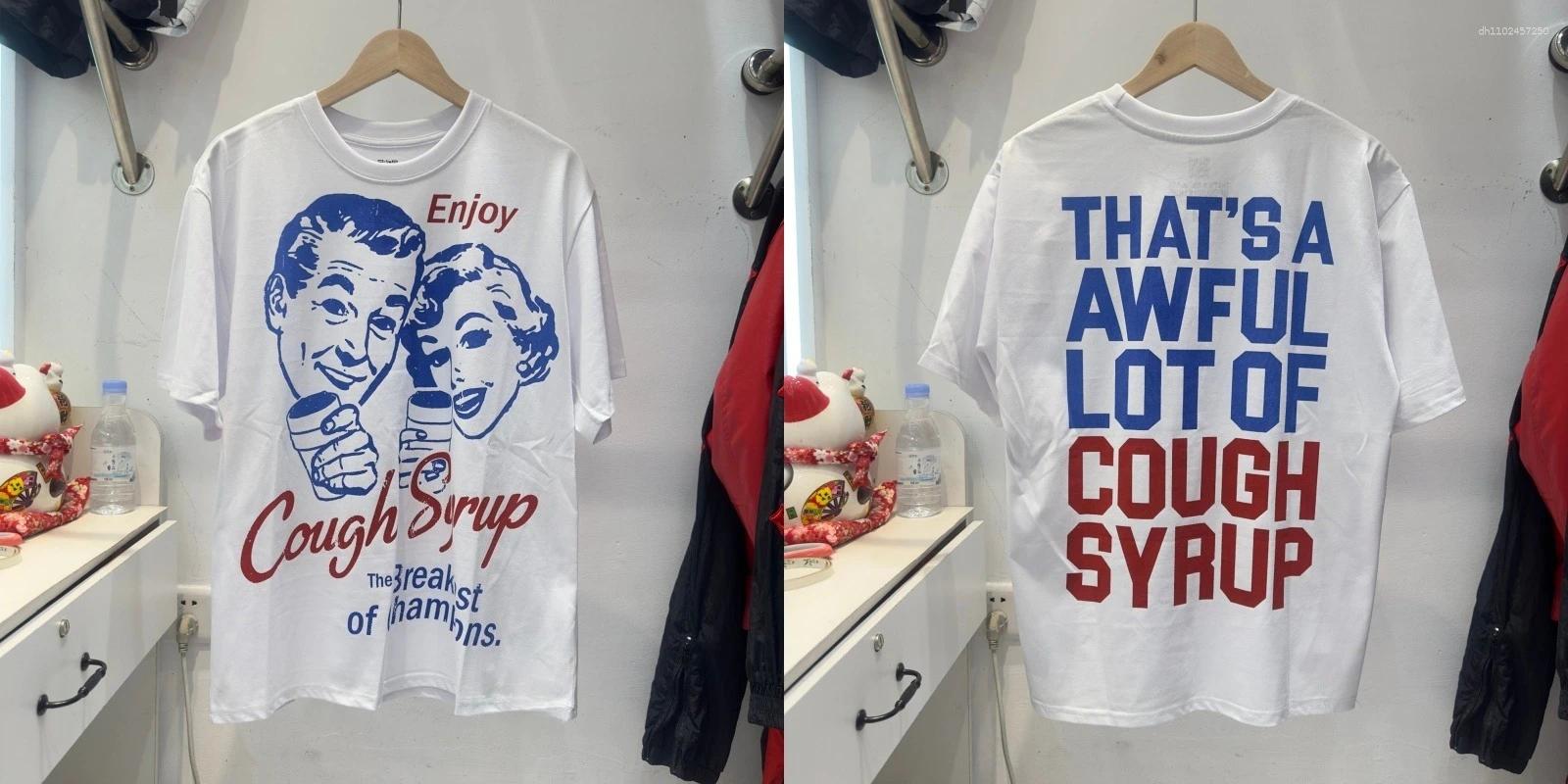 Men's T Shirts That's A Awful Lot Of Cough Syrup Print T-Shirt Comfortable Summer Casual Short Sleeve Unisex Top Cartoon Streetwear