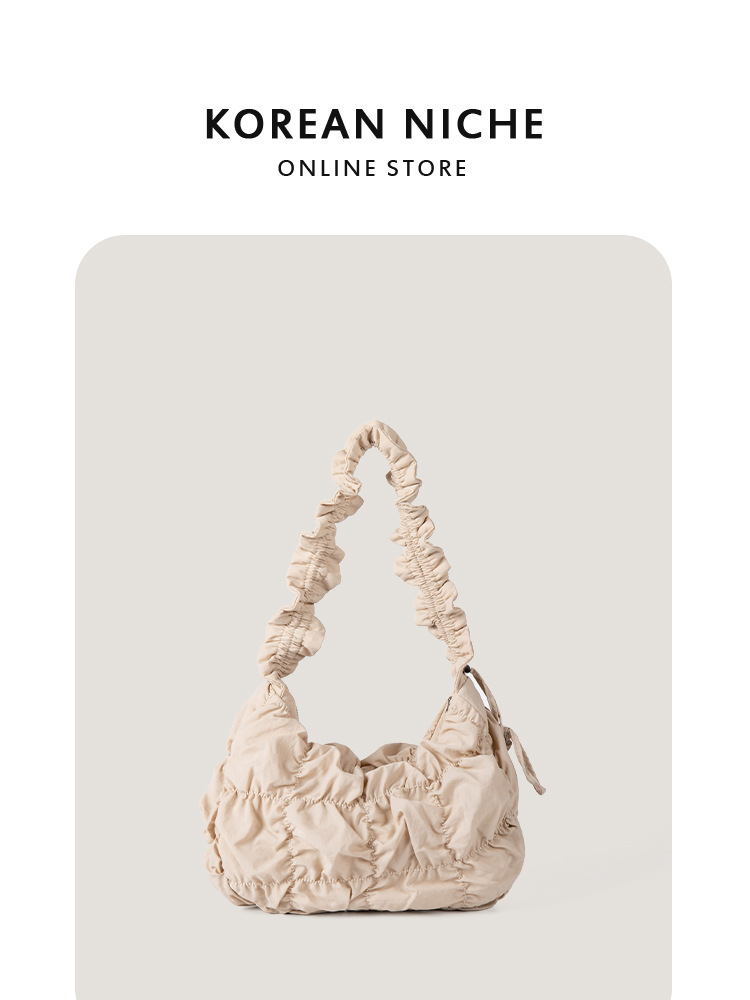 Hot-Selling New Korean-Style Fresh Underarm Niche Design Pleated Cloud For Women Versatile Single-Shoulder Crossbody Bag