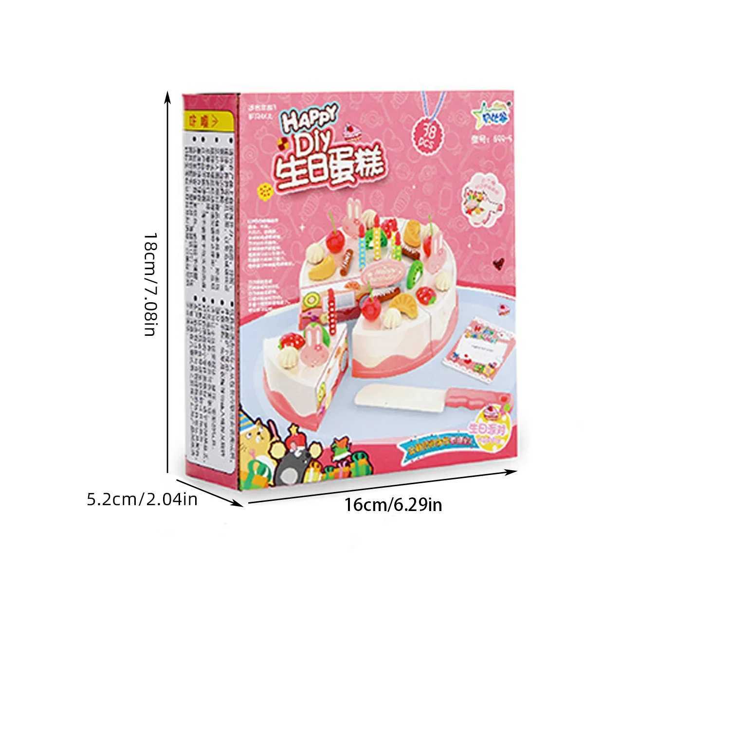 15pcs1set childrens play house simulation kitchen birthday cake toys Kids fruit cutting music DIY creative gift C2509221