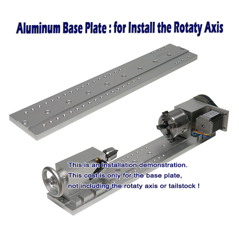 Plaque fixe 600x110x18 mm Plaque en aluminium inférieur de base pour installer rotaire un axe taillé CNC Router Wood Machine