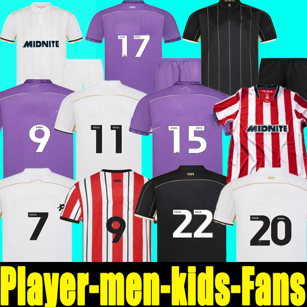 Size S-4XL Sheffields 25 26 Soccer Jerseys Third home away 2025 BREWSTER MOORE Football Shirt Uniforms Men Kids Kits MOORE HAMER S-2XL