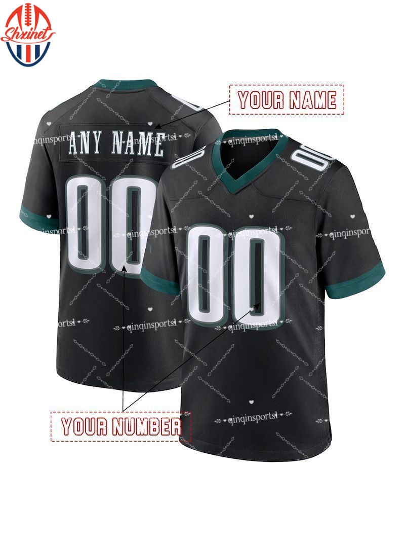 26 Saquon Barkley Jalen Hu Men/Youth Custom Football Jersey Brown Caer DeVonta Smith Jason Kelce Kenny Pickett Cooper DeJean Huff Lane Johnson Mailata