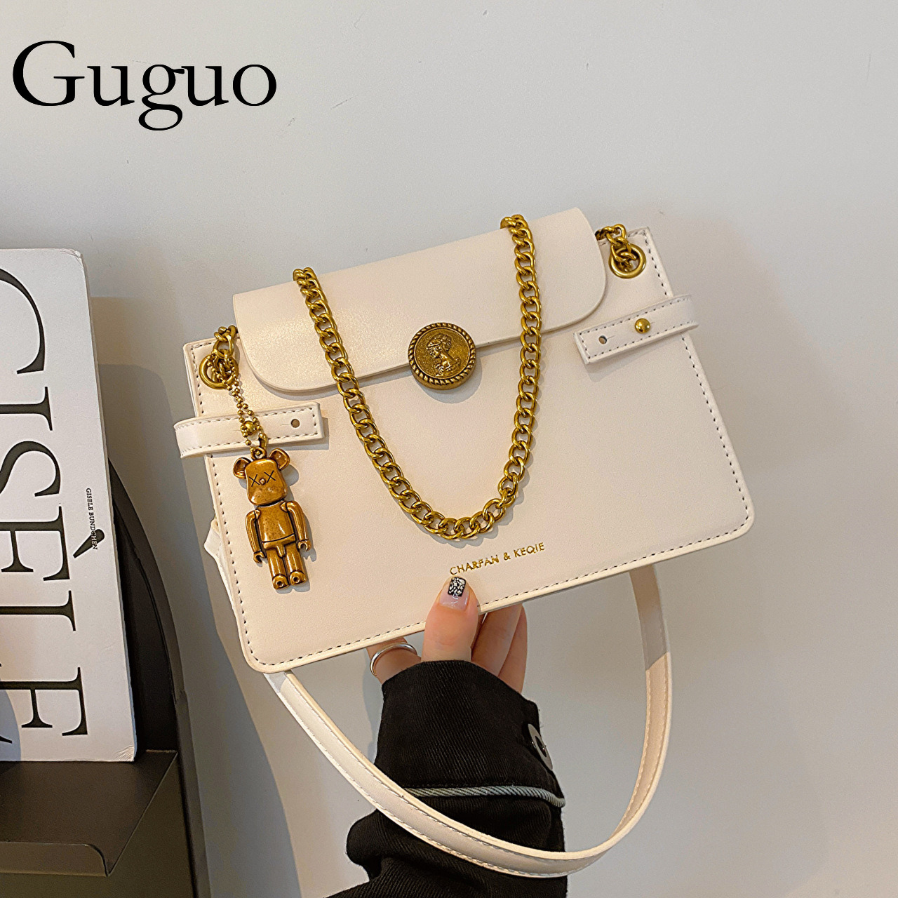 Guguo Designer Bag Luxury Bag Women's Bag 2025 New Style High-quality Niche Design Internet Celebrity Shoulder Bag Crossbody Handbag Small Bag