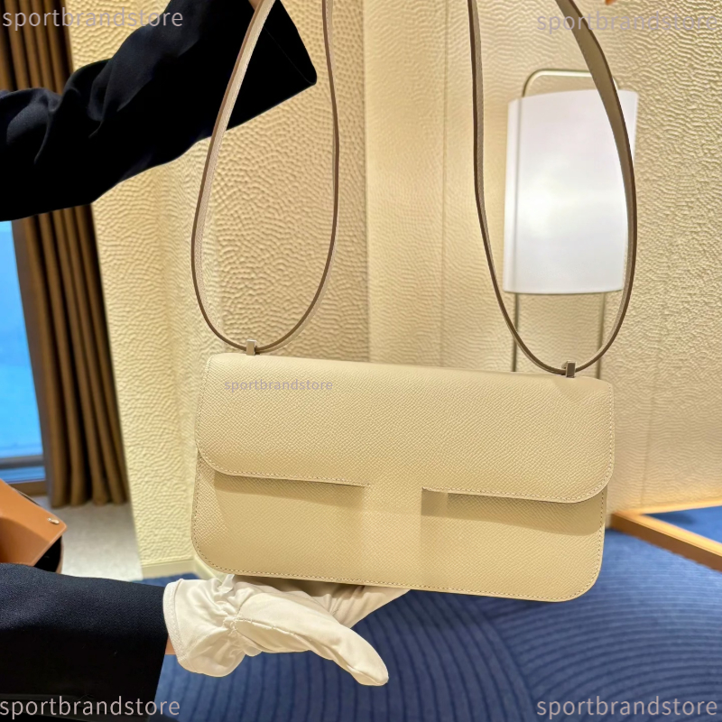 Constances Bag Designer Bag Top Quality To Go Metal Women Single Shoulder Bag Epsom Cowhide Genuine Leather Handbag Flight Attendant Bag Crossbody Bag 24K Silver