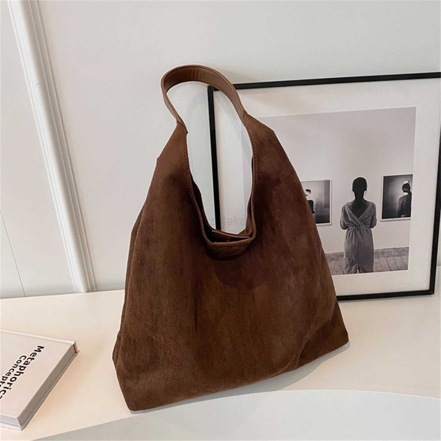 Fall Suede for Women Large Capacity Slouchy Suede Handbag for Office Shopping travel Holiday Gift Z250922