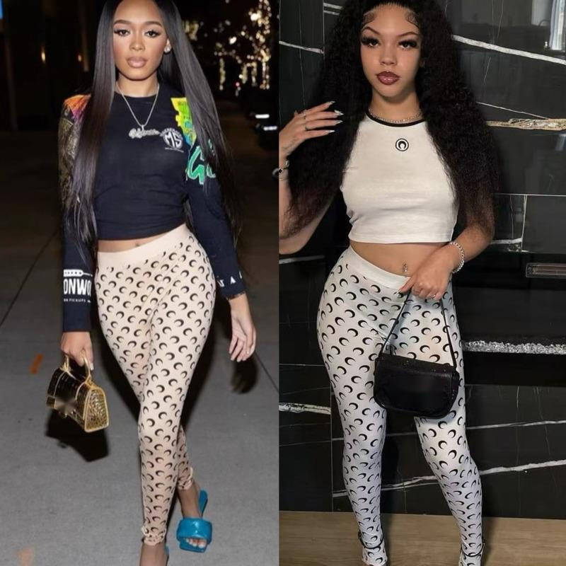 Summer Womens Designer Tracksuits Sexy Suspenders Slimming Two Piece Vest Yoga Pants Set Fashionable Print Sports Outfits 18 Colors