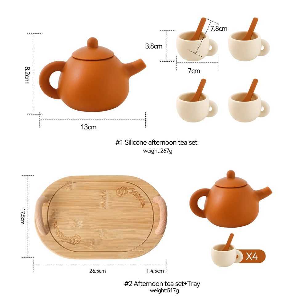 Wooden Afternoon Tea Set ToysEarly Educational Toys for ToddlersKitchen Accessories Afternoon Tea Party Food Play Girls Toys C250922