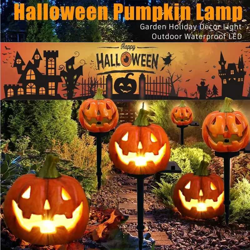 12PCS Solar LED Light Outdoor Halloween Pumpkin Lantern Waterproof Solar Lawn Light Outdoor Lighting Solar Light Garden Light C250922