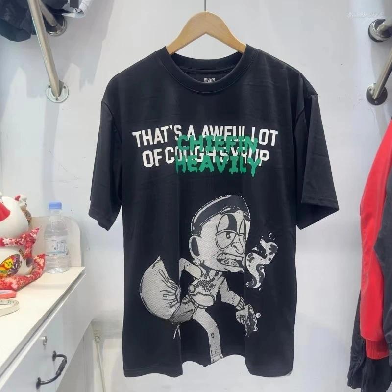 Men's T Shirts That's A Awful Lot Of Cough Syrup Print T-Shirt Comfortable Summer Casual Short Sleeve Unisex Top Cartoon Streetwear