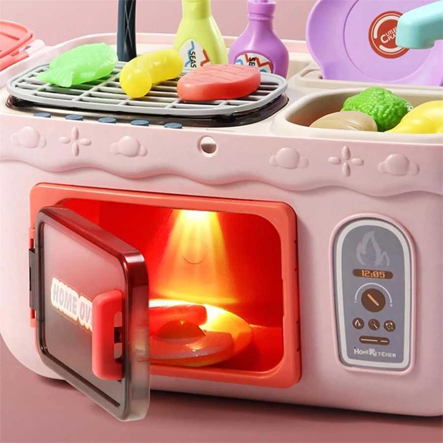 Kids Toddler Baby BBQ Grill Kitchen Toy Set Pretend BBQ Grill Toy Set for Kids Kitchen Toy Accessories Play Food Set C250922