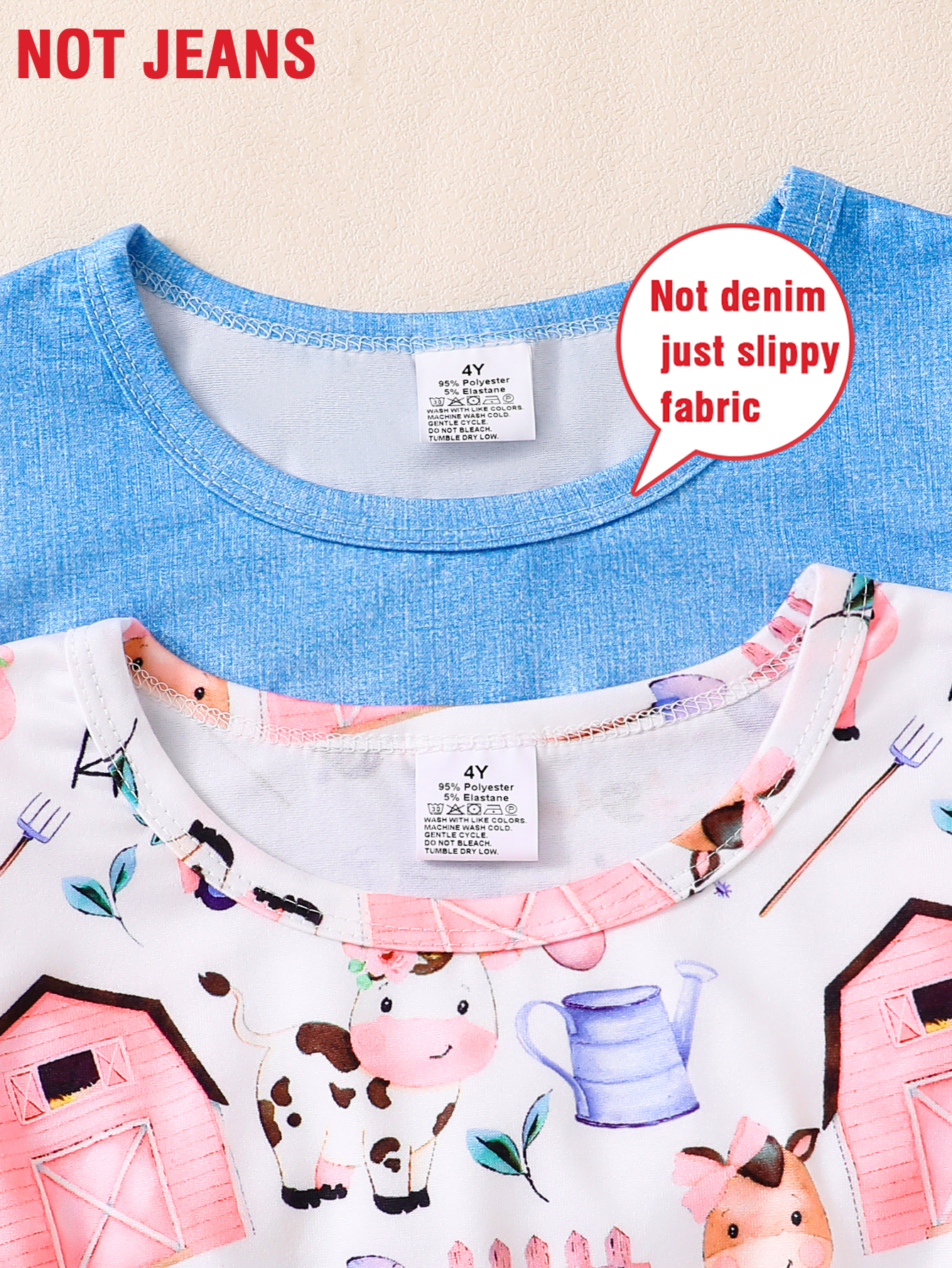 Toddler Girl 2pcs Sets: Farm Animal Print Dress with Ruffle Sleeves & Matching Shorts, Cute Summer Outfits-KJ1X5146A