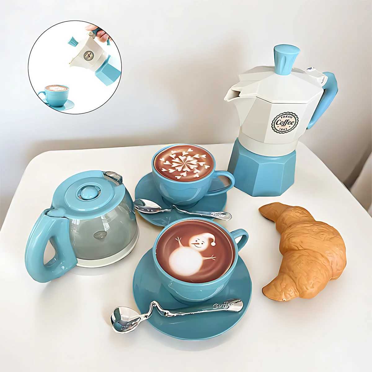 11PCs retend Play Simulation Coffee Set Tableware Play HouseoutdoorKitchen DlY Afternoon Tea Game Toy For children Kids Gift C250922
