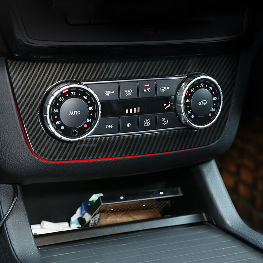 Car Carbon Fiber Center Air Condition Switch Adjustment Panel Cover For Mercedes-Benz GLE GLS ML GL W166 X166 2012-2019 GLE43 AMG GLS450 550 GL350 ML2