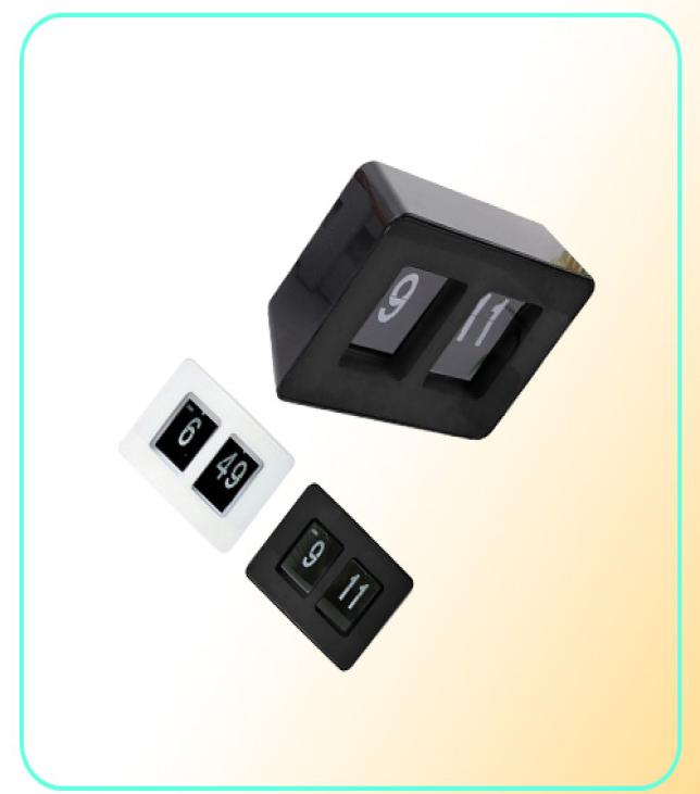 Auto Flip Over Clock Desk Flip Internal Gear Operated Stylish Modern Desk Wall Digital Clock Home Decor New Drop LJ2012116173277