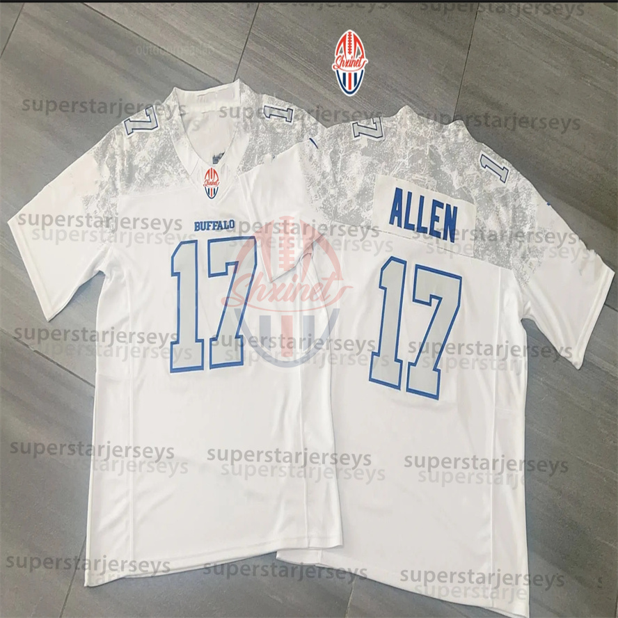 Custom Jersey Josh 17 Allen 2025 Rivalries Joey Bosa Gabriel Davis Miller James Cook III Terrel Bernard Dawson Knox Beasley Milano Kincaid Dion Dawkin