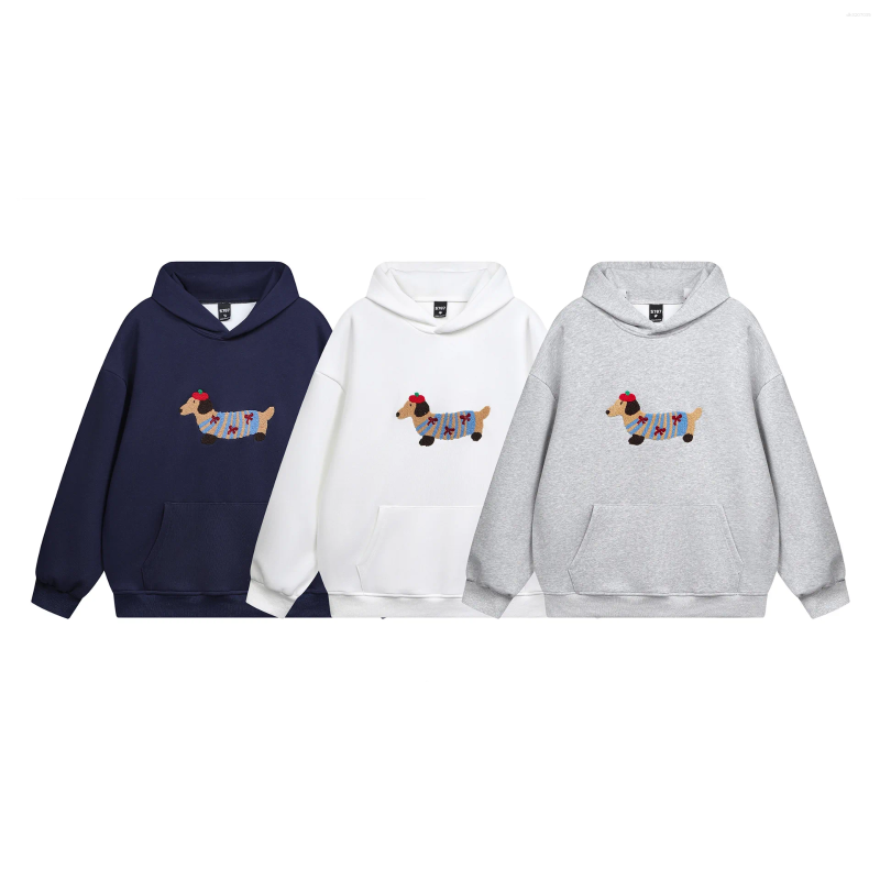 Men's Hoodies Puppy Print Spring And Autumn Simple Fashion Harajuku Solid Color Loose Hoodie Street Trend Casual Sports Shirt Regular Fit