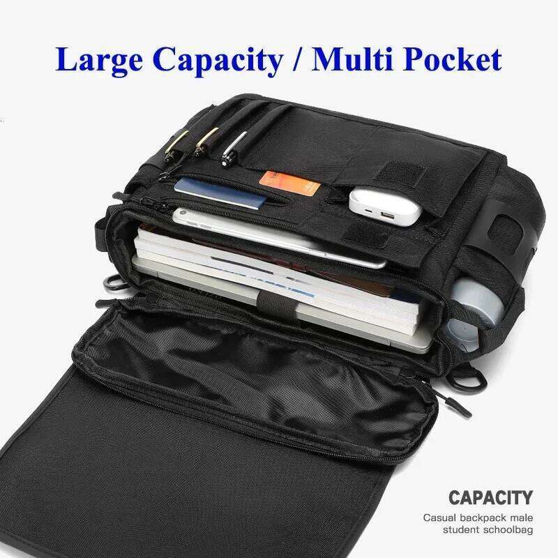 Designer Luxury OZUKO Fashion Men Shoulder High Quality Large Messenger Bags Male Water Resistant Handbag Outdoor Short Trip Crossbody Bag