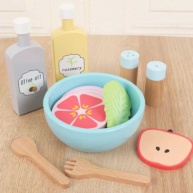 Wooden Food Creative Simulation Play House Fruits And Vegetables Kitchen Toys Desktop Decor Boys Girls Toy Cooking Set C250922