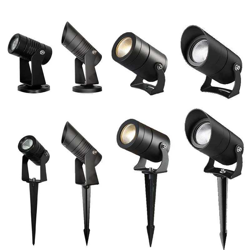 Dimmable Outdoor LED Garden Lighting 5W 7W 10W 15W Spike Lawn Lamp Waterproof Lighting Garden Path Spotlights AC220V DC12V 24V C250922