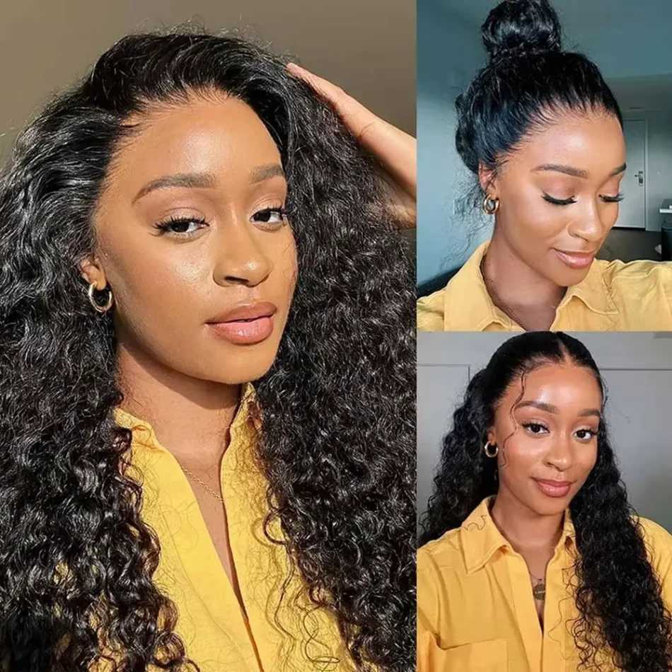 360 Full Lace Wig Human Hair Water Deep Wave Frontal Wig 13X4 Hd Lace Front Wigs Curly Wigs Brazilian Hair 30 40 Inch Preplucked C250922