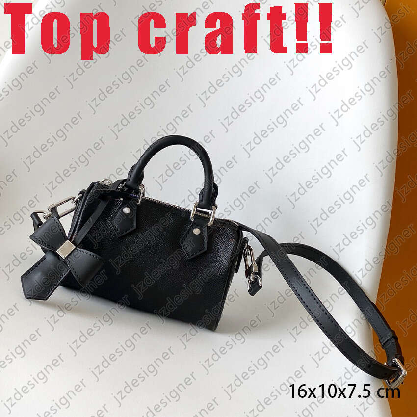 M13391 Top Craft Real Leather Mini Speed Handbag Men Womens Handbags Designer Bag Shoulder Bag Pochette Luxury Travel Bag Tote Bag Crossbody Bag Wallet Purses M