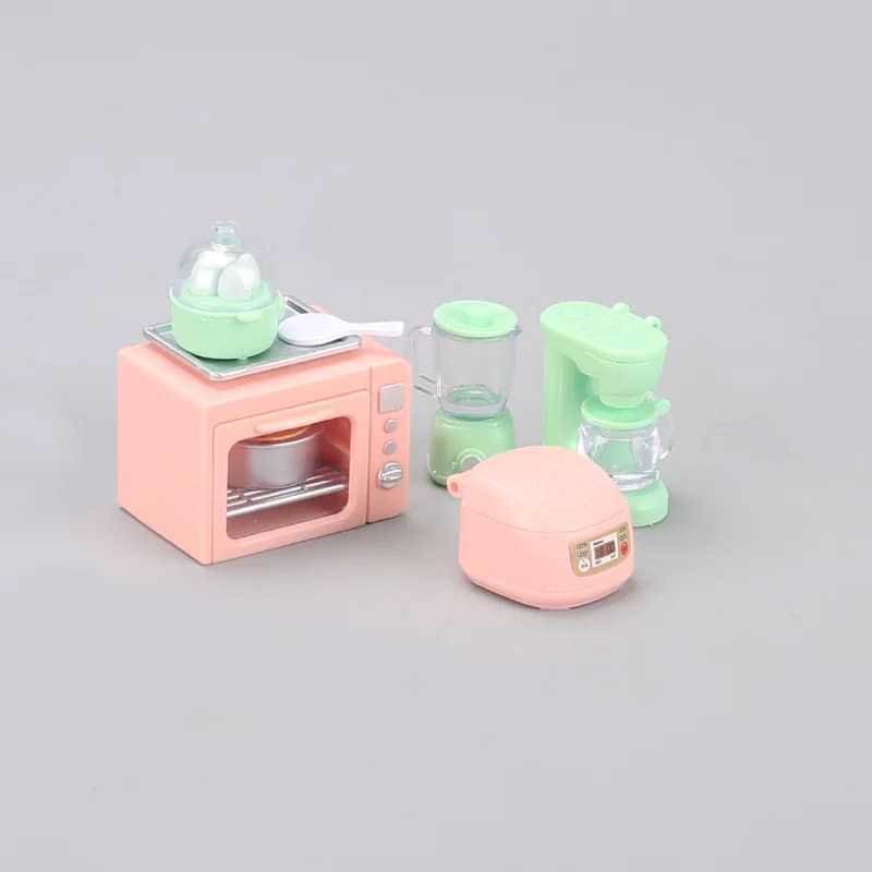 Kids Mini Play House Miniature Rice Cooker Oven Juicer Egg Steamer Small Model Childrens Doll House Accessories C250922