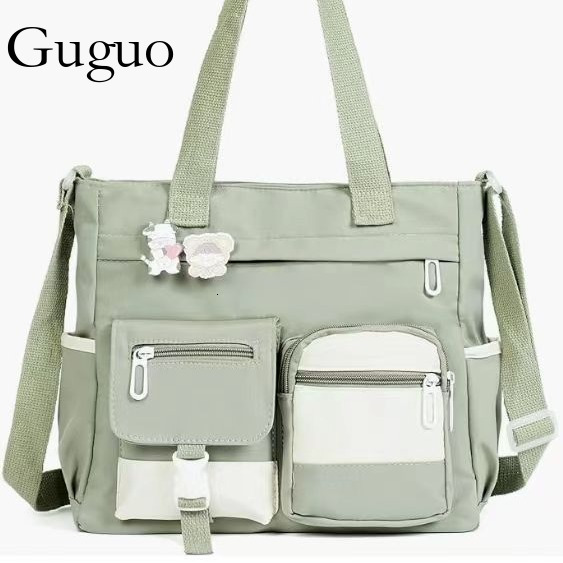 Guguo Designer Bag Large Capacity Canvas Bag Women, Crossbody, Luxury Bag Ins Style, Japanese Style, College Student, Shoulder Bag, Versatile, Artisti