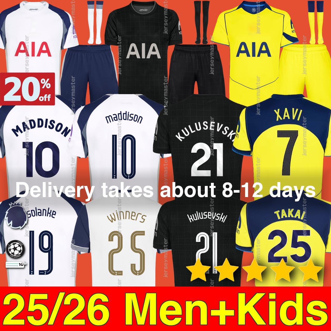 2025 new Tottenhamjersey 25 26 SON XAVI RICHARLISON FINAL Soccer Jerseys Kudus 2025 2026 J.PALHINHA AWAY Football shirt VICARIO KULUSEVSKI SOLANKE Johnson third