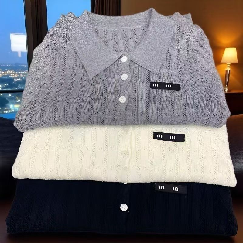 Womens Knits Tees designer tshirt Womens tanks top Classic Knits Tees Vests Knitted T-shirt Yoga Sports Breathable High Qualit Round Neck Sexy Pullover coat