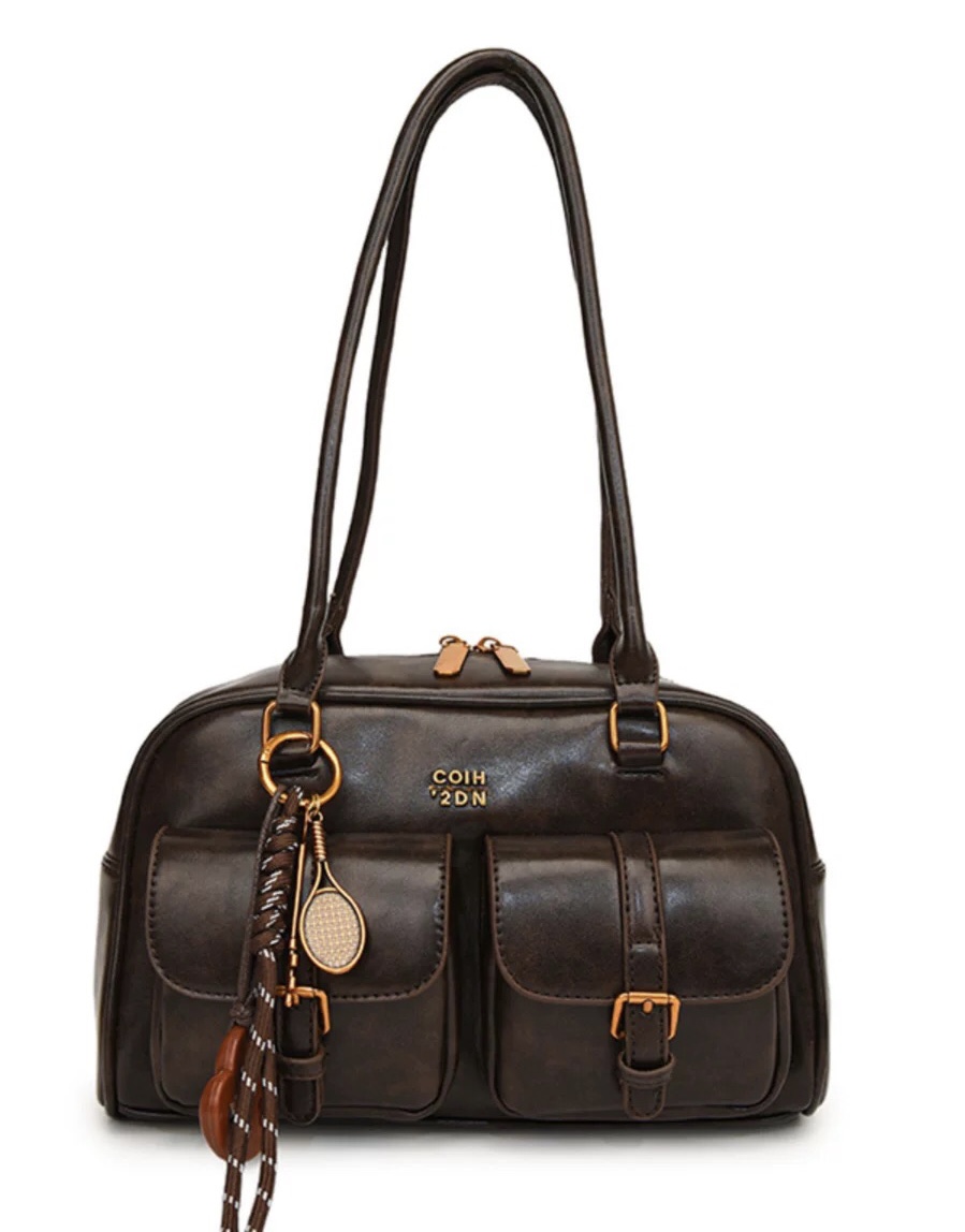 Bowling bag for women, new fashion Boston single shoulder underarm bag, versatile commuting large capacity handbag for 2025