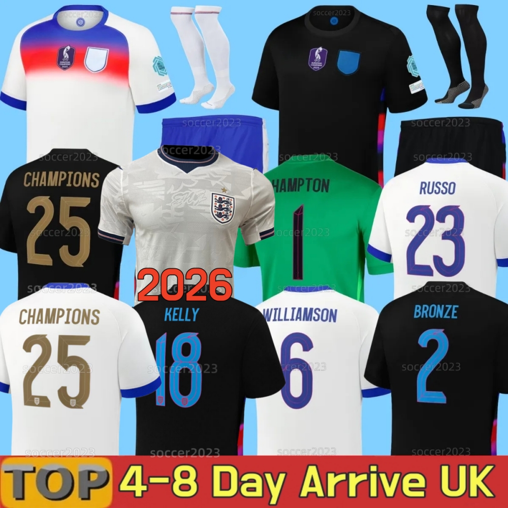 2026 England Soccer Jersey WILLIAMSON Men Women Kids KANE BELLINGHAM RUSSO MEAD AGYEMANG MEAD RICE PICKFORD 2024 25 26 National Team Football Shirt Bronze FODEN Saka