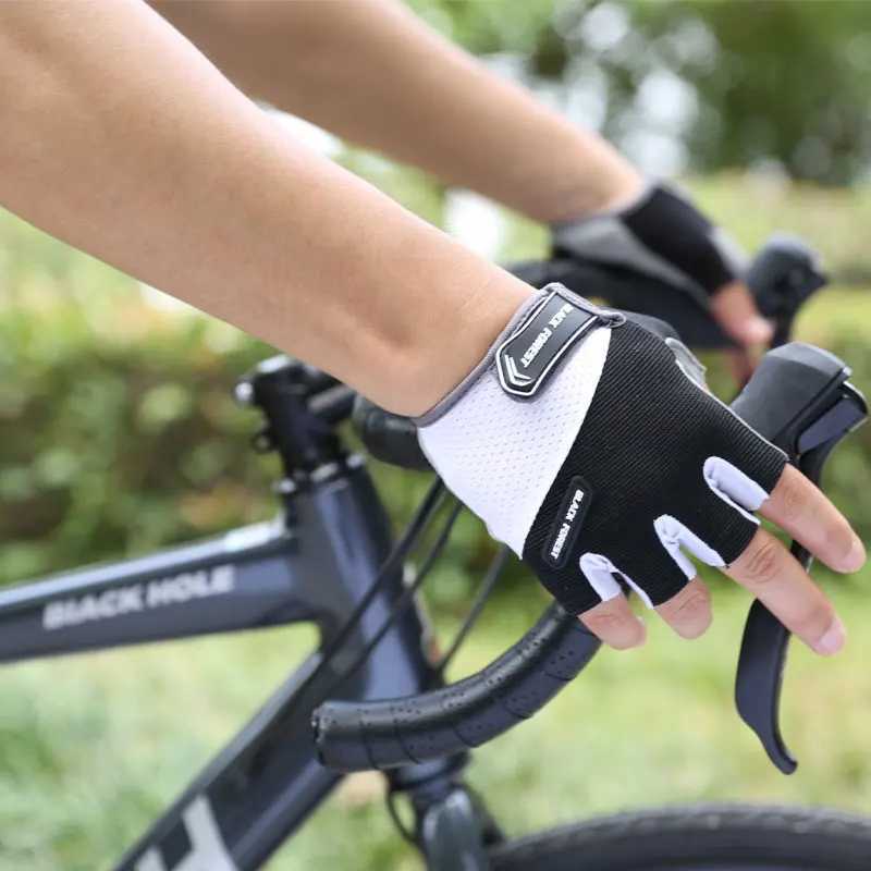 Men Cycling Bicycle Gloves Half Finger Gym Gloves Women Mitten Breathable Antislip Glove Fitness Sport Training Gloves J250922
