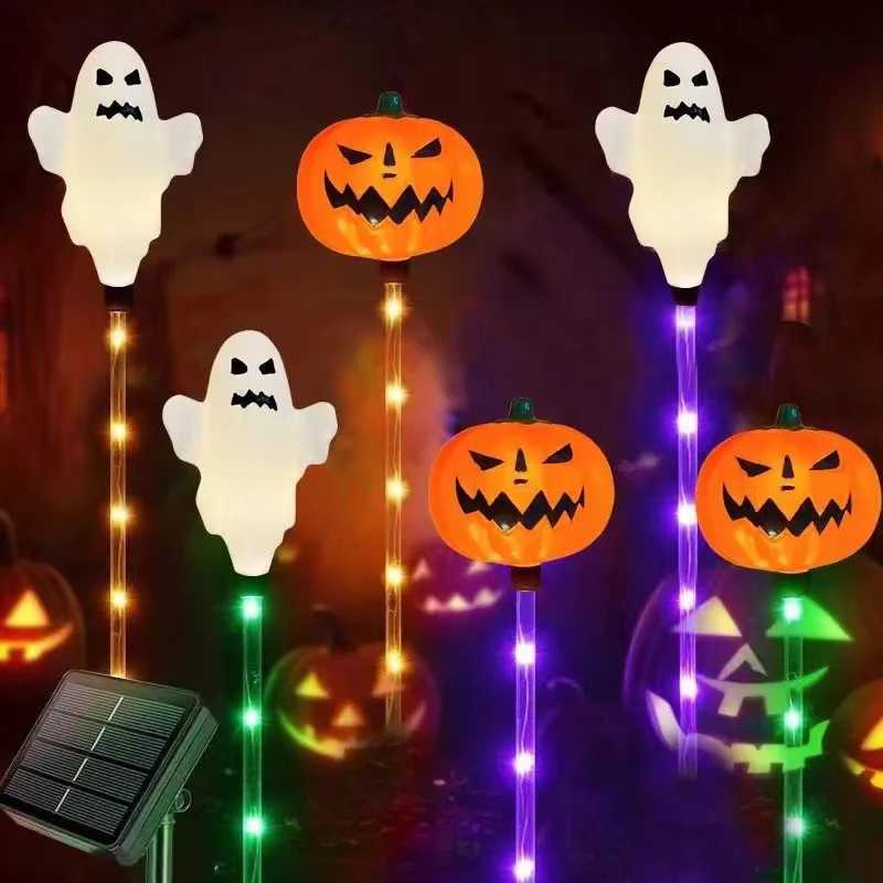6pcs Solar LED Halloween Lights Pumpkin Eyeball Pathway Lights for Outdoor Patio Garden Lawn Decor Holiday Lights Waterproof C250922