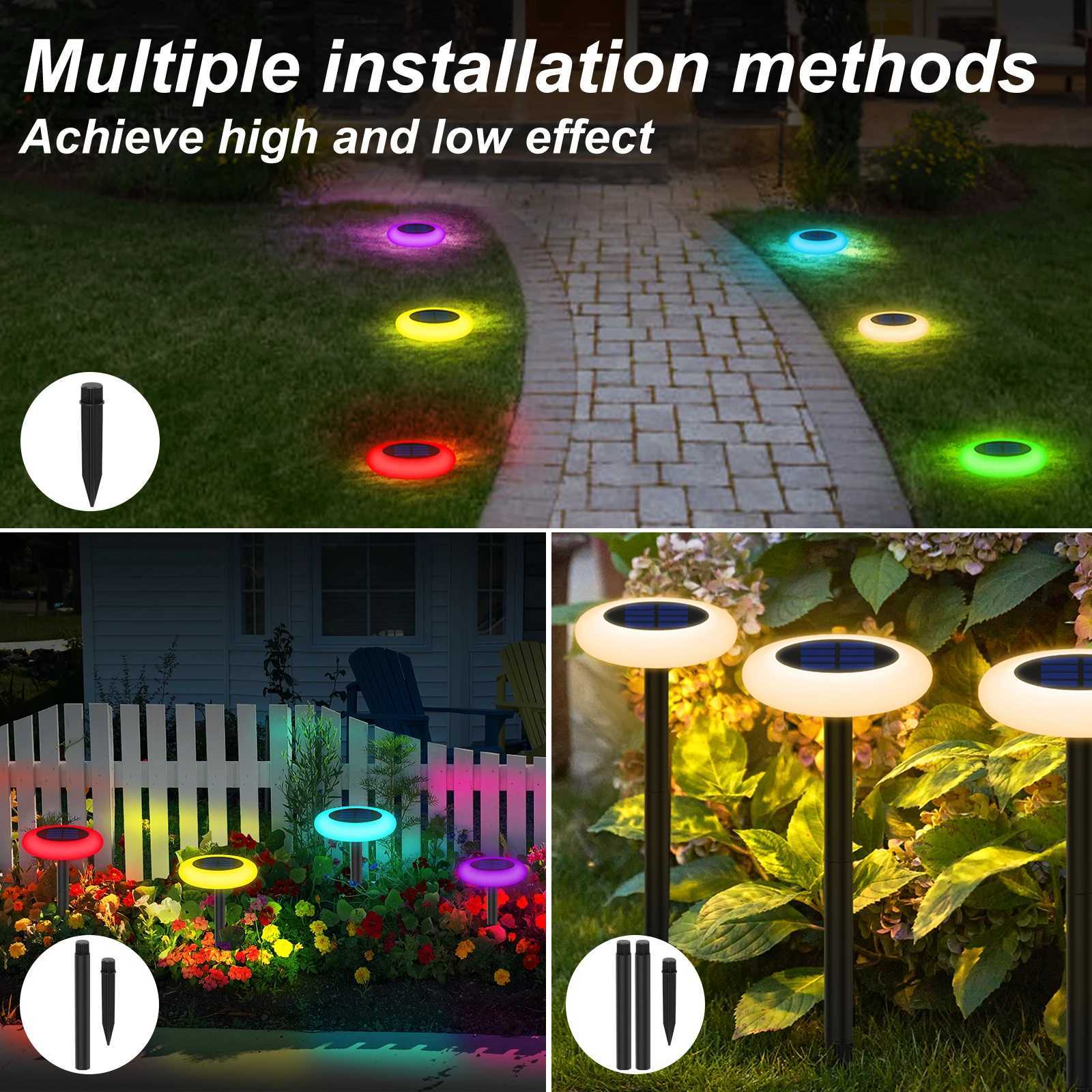 26PCS Solar Outdoor Lights 9LED Waterproof Lawn Lamp360 Floor Lighting for Garden Yard Pathway Patio Camping Summer Decor C250922