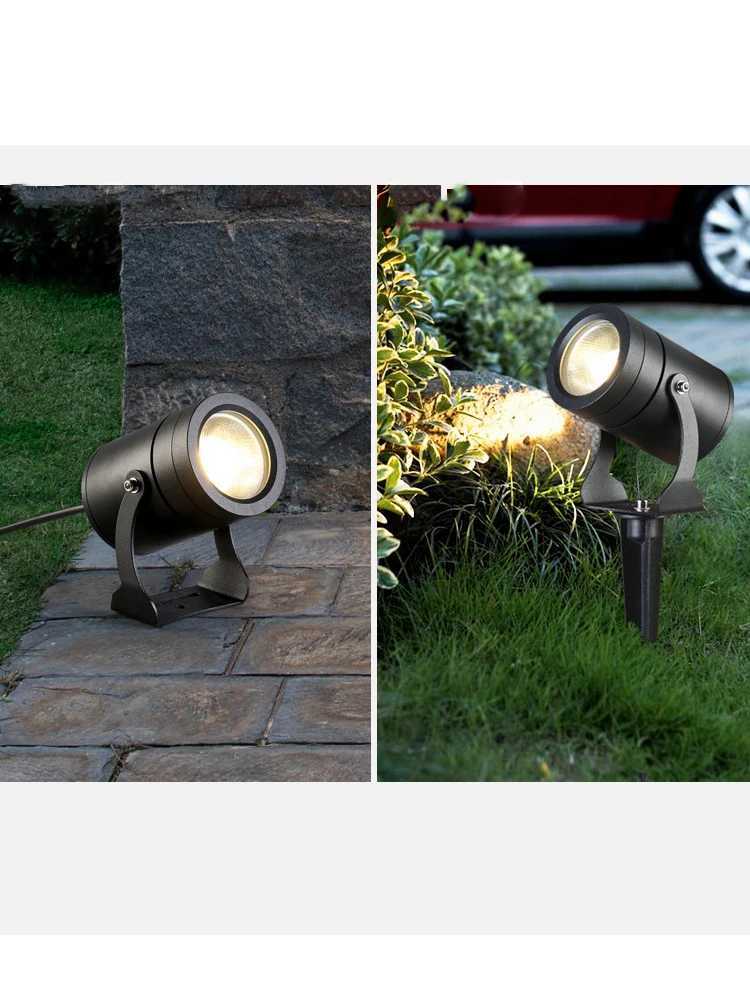 Dimmable Outdoor LED Garden Lighting 5W 7W 10W 15W Spike Lawn Lamp Waterproof Lighting Garden Path Spotlights AC220V DC12V 24V C250922