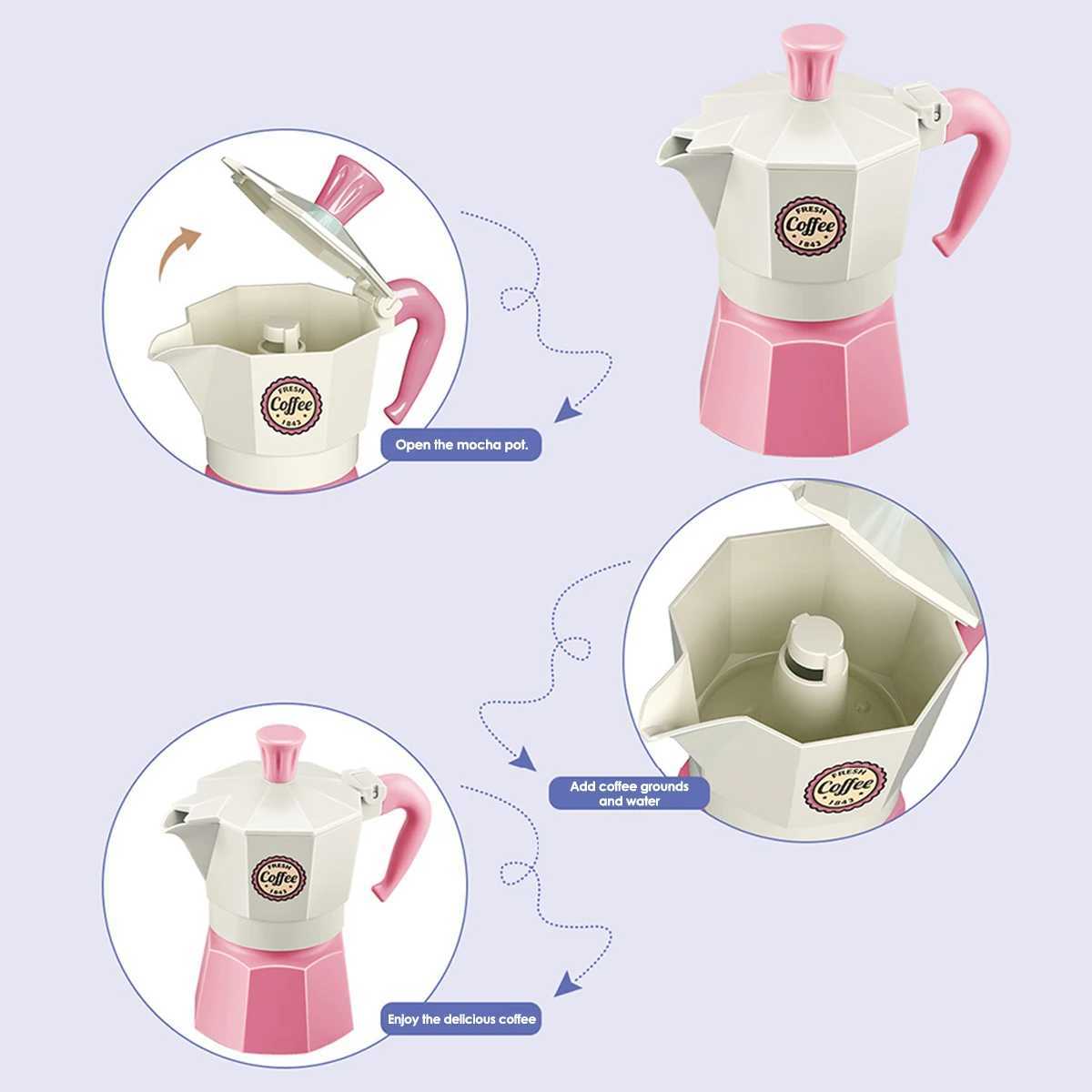 11PCs retend Play Simulation Coffee Set Tableware Play HouseoutdoorKitchen DlY Afternoon Tea Game Toy For children Kids Gift C250922