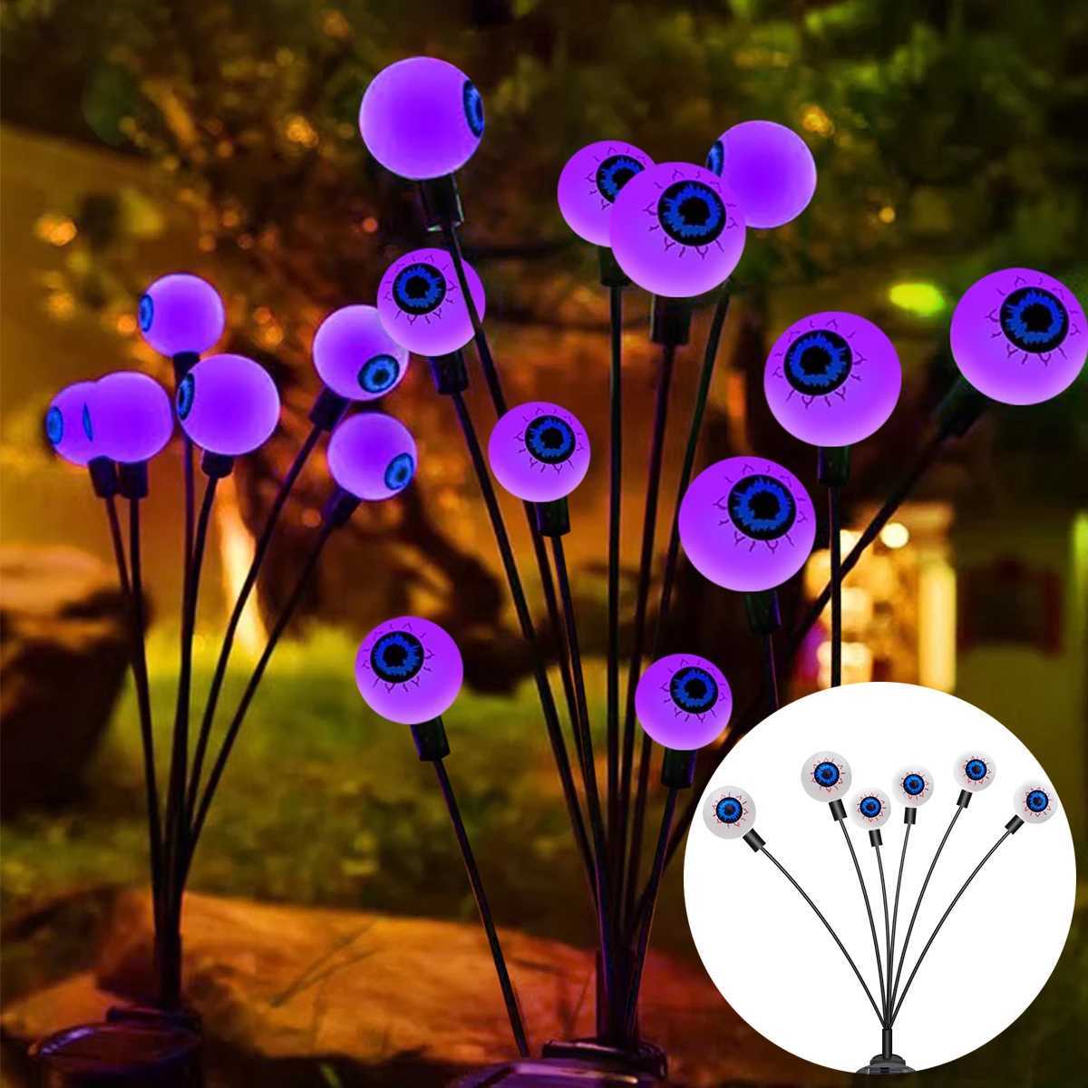 Halloween Decorations Outdoor Lights Solar Halloween Scary Eyeball Pathway Lights Waterproof for Garden Porch Lawn Pathway C250922