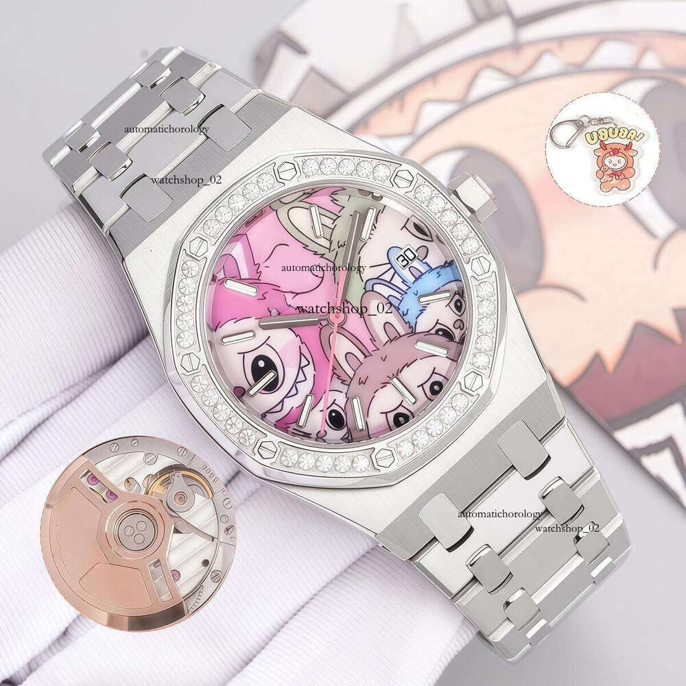 OMF Watches 34mm Blaken Selfwinding A5800 Automatic Womens Watch Dia Bezel Labubu Dial Steel Bracelet Ladys Wristwatches High Quality 75351ST vb7