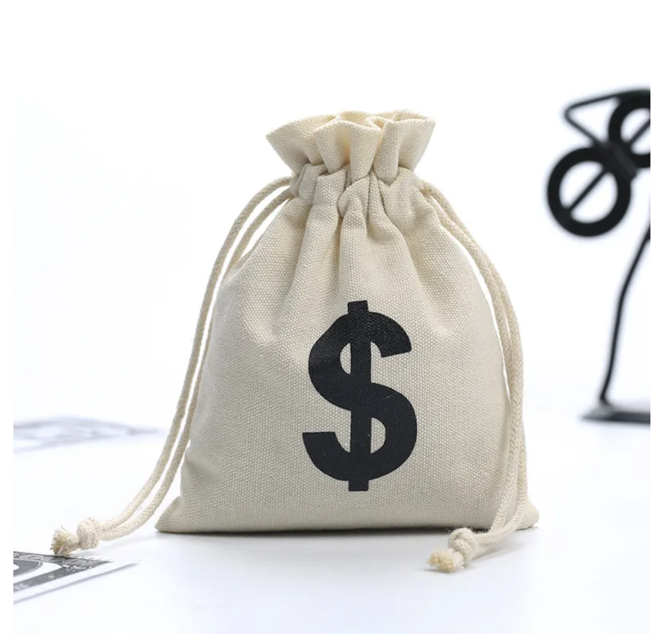 Payment Link Drawstring Storage Bag White Canvas Bags for Candy Gift Package Pouch Reusable Home Sundries Organize Dustproof Sacks