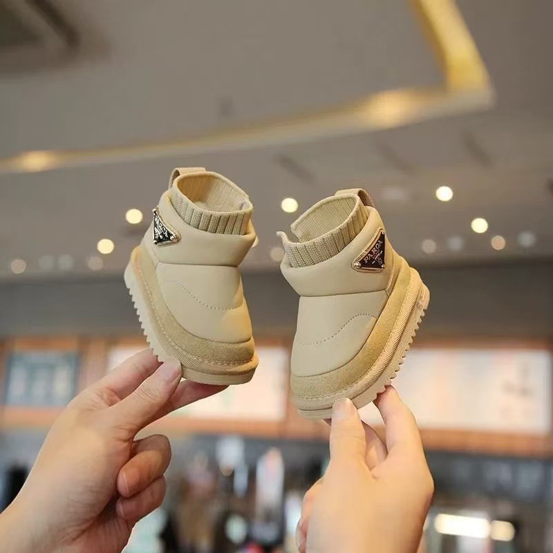 Kid's Shoes Designer Snow Boots Winter Thermal Soft Sole Plush Lined Warm Shoes Non-Slip For Boys & Girls Free Shipping