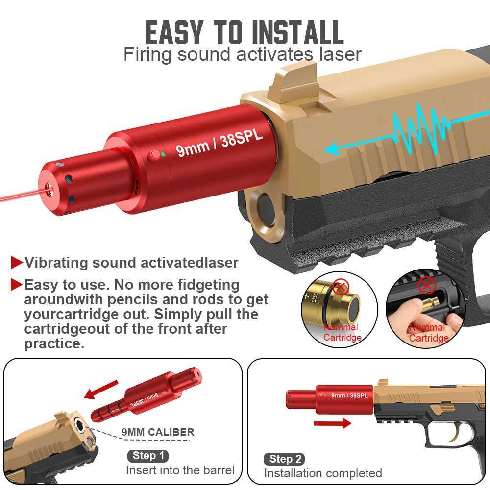 9MM 38SPL multifunctional magnetic red green light trainer dualpurpose for training and calibration X250922