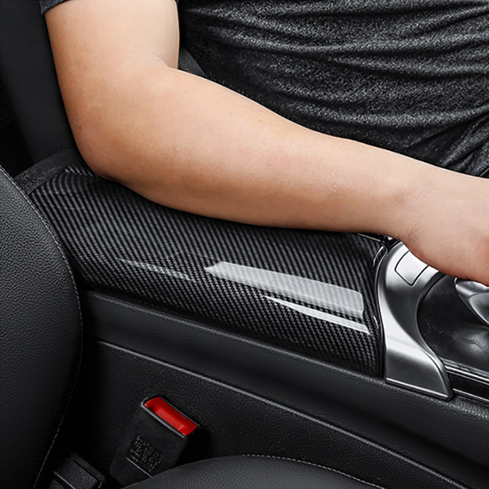 Car Carbon Fiber Center Console Armrest Box Cover Armrest Panel Trim Interior Accessories Compatible with Mercedes Benz G-Class W464 G63 AMG G550 G500